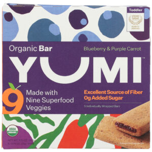 YUMI: Blueberry and Purple Carrot Organic Bar, 3.7 oz