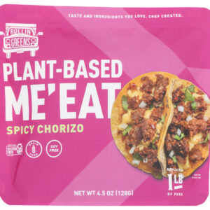 ROLLINGREENS: Chorizo Plant Based Meat, 4.5 oz