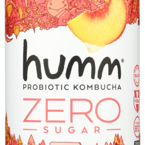 HUMM: Kombucha Oeach Tea Zro, 12 fo
