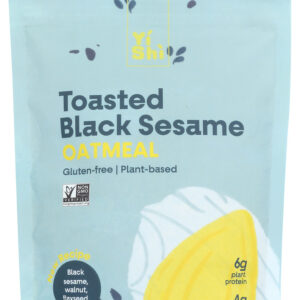 YISHI: Toasted Black Sesame 6 Serving Oatmeal Pouch, 8.5 oz