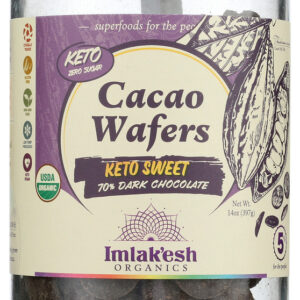IMLAKESH ORGANICS: Cacao Wafers (Keto Sweet), 14 OZ