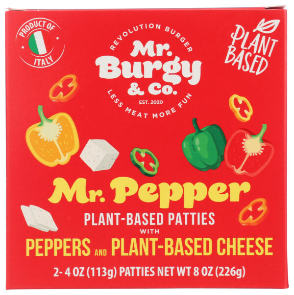 MR. BURGY & CO: Patties Pepper Plant Based, 8 oz