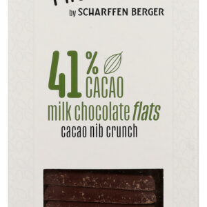 SCHARFFEN BERGER: 41 Percent Milk Chocolate with Cacao Nibs Flats, 6.3 oz