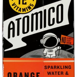 ATOMICO: Vitamin Sparkling Water Orange 12 Pk, 144 fo