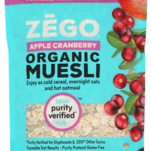 ZEGO: Organic Gluten Free Nut Free Muesli Apple Cranberry, 13 oz