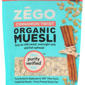 ZEGO: Organic Gluten Free Nut Free Muesli Cinnamon Twist, 13 oz