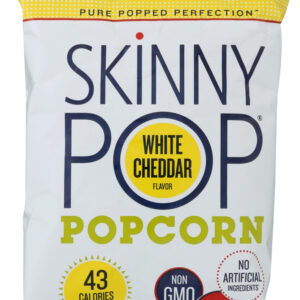 SKINNY POP: Popcorn White Cheddar, 1 oz