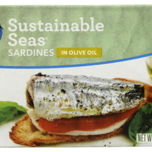 SUSTAINABLE SEAS: Sardines in Olive Oil, 5 oz