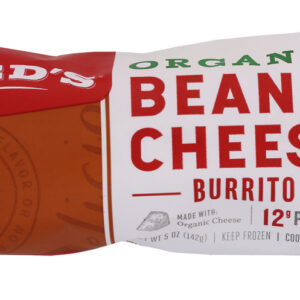 RED'S NATURAL FOODS: Organic Bean, Rice & Cheddar Burrito, 5 oz