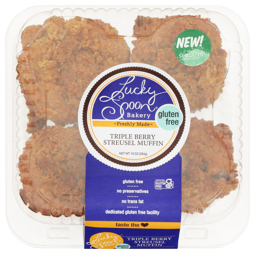 LUCKY SPOON: Muffin Triple Berry Streusel, 10 oz