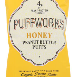 PUFFWORKS: Organic Honey Peanut Butter Puffs, 3.5 oz