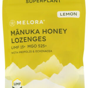 MELORA: Lemon Manuka Honey Lozenges, 2.1 oz