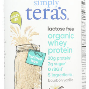 SIMPLY TERAS: Whey Protein Lactose Free Vanilla Organic, 12 OZ