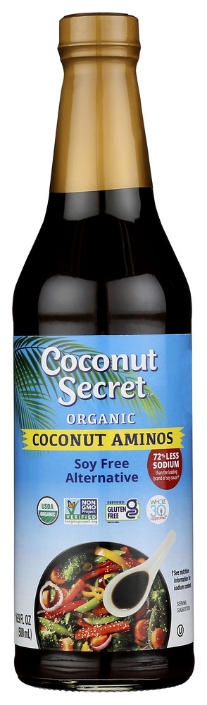 COCONUT SECRET: Coconut Aminos Soy Free Seasoning Sauce, 16.9 oz