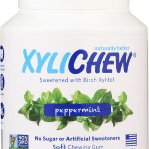 XYLICHEW: Sugar Free Chewing Gum Peppermint Jar, 60 pc