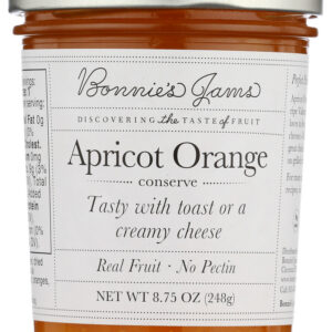 BONNIES JAMS: Apricot Orange Jams, 8.75 oz