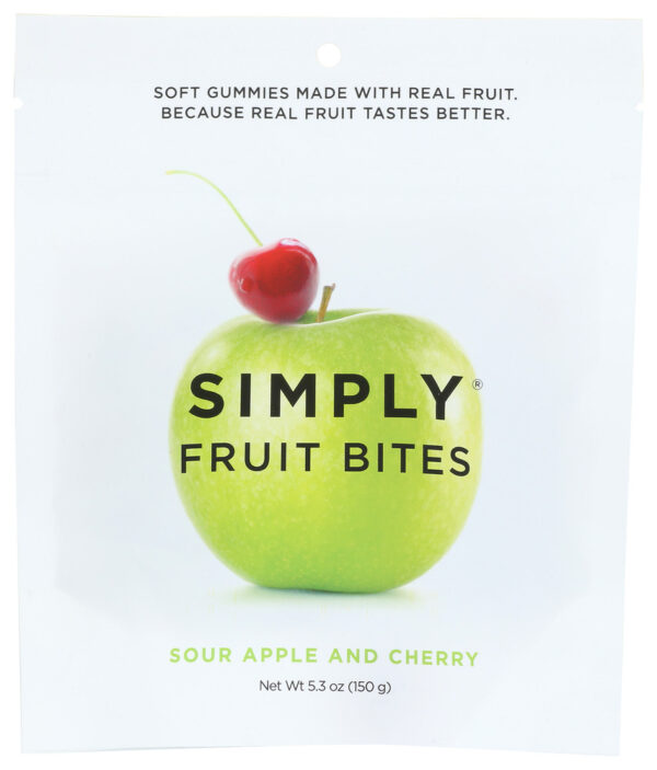 SIMPLYGUM: Sour Apple Cherry Fruit Bites, 5.3 OZ