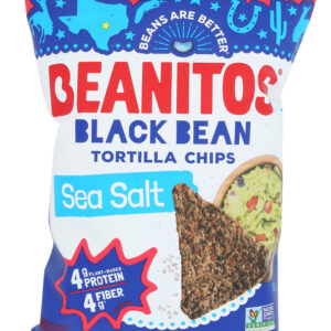 BEANITOS: Original Black Bean Chips with Sea Salt, 5 oz