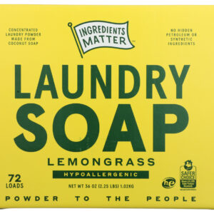 INGREDIENTS MATTER: Laundry Soap Powder Lemongrass Scent, 36 oz