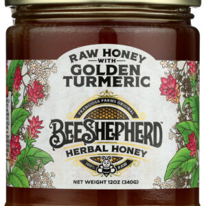 BEE SHEPHERD: Golden Turmeric Raw Honey, 12 oz