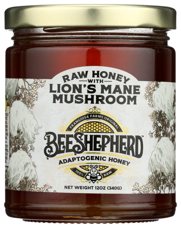 BEE SHEPHERD: Lions Mane Mushroom Raw Honey, 12 oz