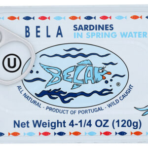 BELA: Sardines In Spring Water, 4.25 oz