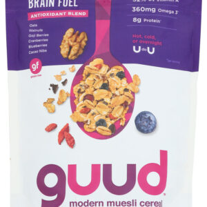 GUUD MODERN CEREAL: Brain Fuel Gluten Free Muesli, 12 oz
