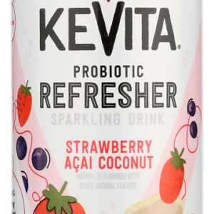 KEVITA: Sparkling Probiotic Drink Strawberry Acai Coconut, 15.2 oz