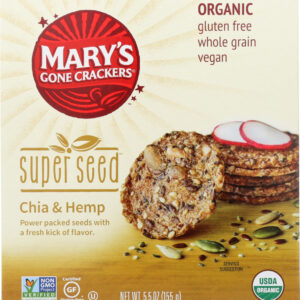 MARYS GONE CRACKERS: Super Seed Chia & Hemp Crackers, 5.5 oz