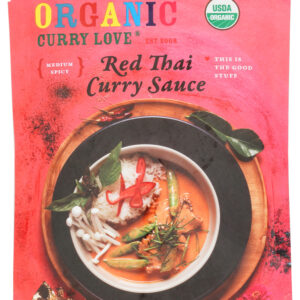 CURRY LOVE: Sauce Red Thai Curry Organic, 8.8 oz