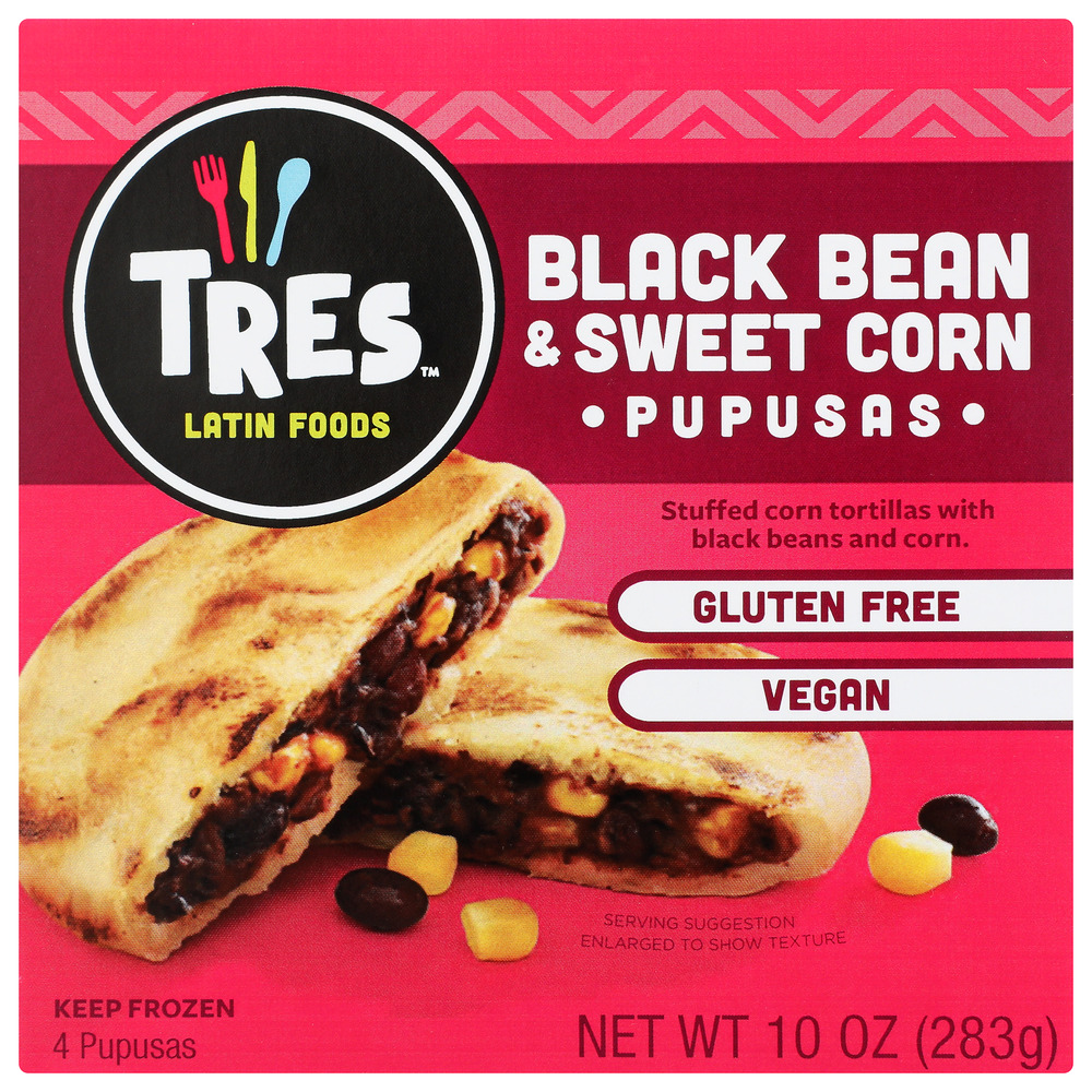 TRES PUPUSAS: Black Bean & Sweet Corn, 10 oz