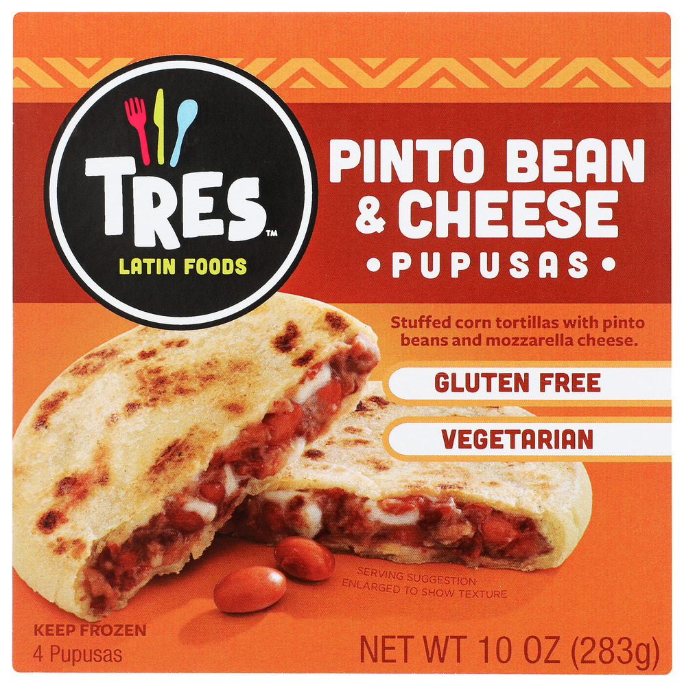 TRES PUPUSAS: Pinto Bean & Cheese, 10 oz