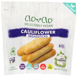 CLO-CLO VEGAN FOODS: Cauliflower Plain Breadsticks, 7.8 oz