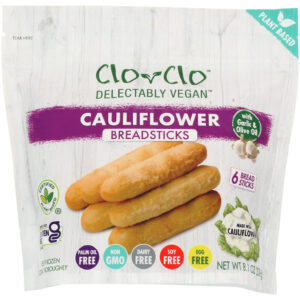 CLO-CLO VEGAN FOODS: Cauliflower Breadsticks With Garlic And Olive Oil, 8.1 oz