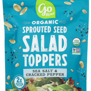 GO RAW: Sea Salt and Cracked Pepper Sprouted Salad Toppers, 4 oz