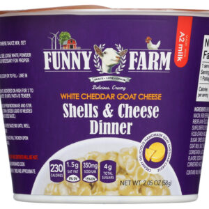 FUNNY FARMS: Goat White Cheddar Mac and Cheese, 2.05 oz