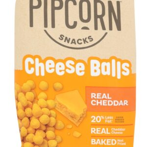 PIPCORN: Cheese Balls Cheddar, 4.5 oz