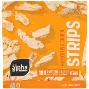 ALPHA FOODS: Grilled Chickn Strips, 8 oz