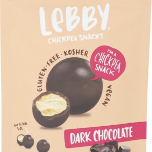 LEBBY SNACKS: Dry Roasted Chickpeas Dark Chocolate, 3.5 oz