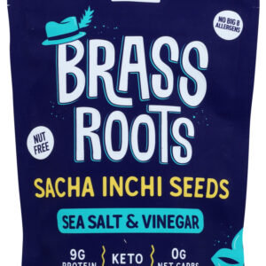 BRASS ROOTS: Sacha Inchi Seeds Sea Salt Vinegar, 4 oz