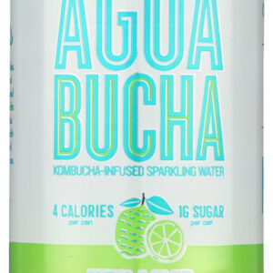 AGUA BUCHA: Water Sprk Kmbch Inf Lime, 12 fo