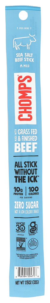 CHOMPS: Sea Salt Beef Stick, 1.15 oz