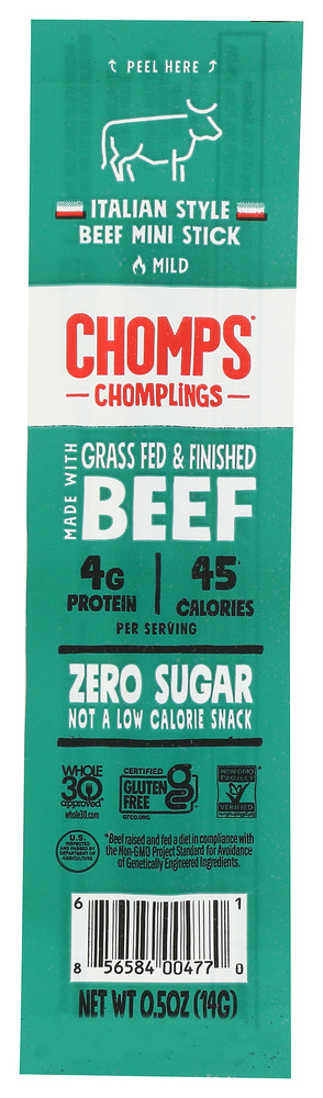 CHOMPS: Italian Style Beef Mini Stick, 0.5 oz
