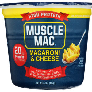 MUSCLE MAC: Macaroni and Cheese Microwave Cup, 3.6 oz