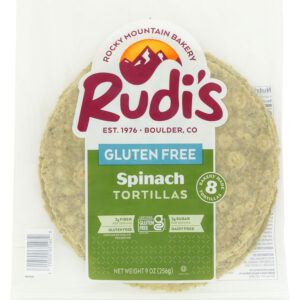 RUDI'S: Gluten Free Spinach Tortillas, 9 oz