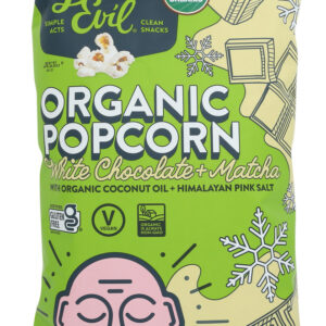 LESSER EVIL: Organic Popcorn White Chocolate Matcha, 4.6 oz