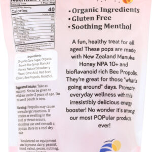 PRI: Lollipop Manuka Honey Strawberry, 12 ct