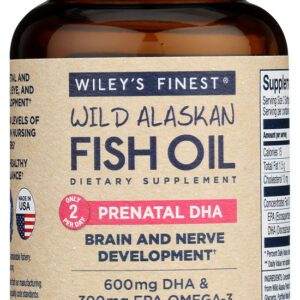 WILEYS FINEST: Prenatal DHA Wild Alaskan Fish Oil Softgel, 60 sg