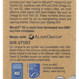WILEYS FINEST: Vitamin K2 Wild Alaskan Fish Oil, 60 sg