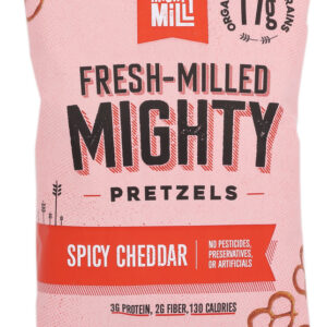 ONE MIGHTY MILL: Spicy Cheddar Pretzels, 6.25 oz